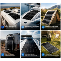 Panneaux solaires flexibles 100w 200w 300w 450w 520w ETFE, flexibilité portable, panneaux solaires flexibles avec câbles