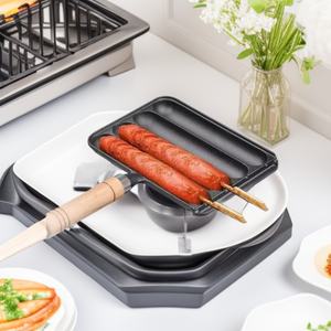 Parrilla para Salchichas de Hierro Fundido LingJie - Herramienta de Asado Duradera con Recubrimiento Multicapa para Uso Doméstico y al Aire Libre, para Pastel de Arroz y Brochetas de Cordero - Product Image 4