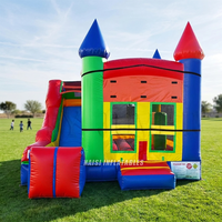 Château gonflable commercial à prix d'usine avec piscine et système de sécurité, idéal pour la location de fêtes d'anniversaire