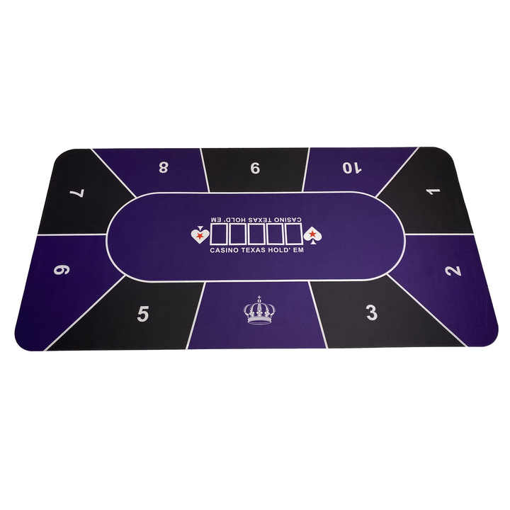 custom size table top layout texas hold'em play casino rubber table top round poker mat 100x100