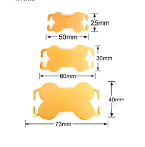 Grosir kosong Laser ukiran baja tahan karat Pet ID Tag untuk anjing & kucing terukir dan personalisasi bentuk tulang (tulang) - Product Image 6