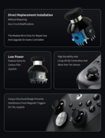 Gulikit NS55 720 °   Joystick TMR à Tension Réglable pour Manettes Switch Pro, PS5, PS4, Xbox Series – Conception à Faible Consommation pour Réparation