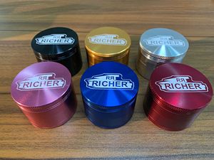 Broyeur d'herbes sèches en alliage d'aluminium à 4 couches, durable et de luxe, portable, emballage en vrac, logo personnalisé pour usage commercial - Product Image 1