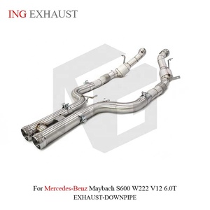 ท่อระบายไอเสียสเตนเลสสตีลสำหรับรถเมอร์เซเดสเบนซ์ <span class=keywords><strong>Maybach</strong></span> S600 W222 <span class=keywords><strong>V12</strong></span> 6.0ตันพร้อมเกราะกันความร้อนอะไหล่รถยนต์ - Product Image 6