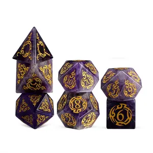 Dice Manufacturers RPG DND Dice Set D4 D6 D8 D10 D% D12 D20 Dungeons And Dragons Accessories Amethyst Dice For Games