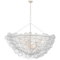 Lustre en verre simple de 66 pouces de largeur pour entrées, salles à manger, salons modernes, forme ronde, boule de verre transparente