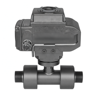 Vanne à boisseau sphérique motorisée électrique COVNA 3 voies à port en L, type ON/OFF, en PVC, double union, pour eau, DC24V/AC110-220V, garantie 12 mois - Product Image 4