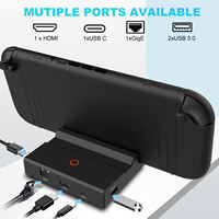 AOLION WG-RCW308 Station de charge double Switch, support de projection 4K, convertisseur portable ABS, hub TV, accessoires de jeu