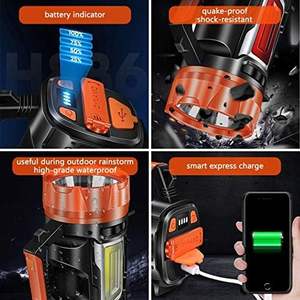 Linterna LED Potente de 1000LM al por Mayor, Ultra Larga Duración, Salida USB, Recargable, Banco de Energía, ABS, IP65, para Camping - Product Image 3