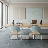 Chaise de bureau ergonomique contemporaine en acier robuste pour conférence, salle à manger et visiteurs, capacité 150 kg