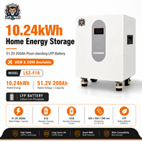 Système d'énergie solaire pour le stockage d'énergie domestique, batterie LiFePO4 51,2 V 200 Ah sur pied, système solaire hybride hors réseau, centrale électrique