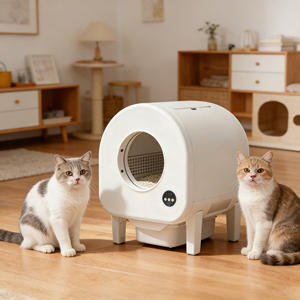 Litière automatique autonettoyante, directement de l'usine, faible bruit, sécurisée, grand espace pour plusieurs chats. - Product Image 1