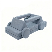 Konvertierbares 10-teiliges Auto-Spielsofa für Kinder Modulares Schaumstoffsofa mit Waschbarem Cordbezug Spielzimmermöbel Großhandel