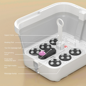Masajeador de baño de pies plegable portátil de pantalla grande LCD para rueda de masaje de Tai <span class=keywords><strong>Chi</strong></span> extraíble - Product Image 6