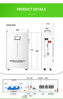 Batterie solaire hybride murale LiFePO4 51,2 V 314 Ah 10-20 kW, dernière conception d'usine, qualité supérieure, neuve