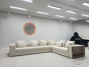 Canapés en tissu italien de luxe, meubles modernes trois places, ensembles en tissu rembourrés de mousse pour villa et salon - Product Image 2