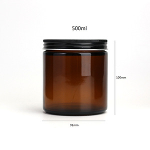 Portavelas <span class=keywords><strong>de</strong></span> Vidrio con Tapa Metálica <span class=keywords><strong>de</strong></span> Rosca, Personalizable, 250ml 500ml, para Velas Aromáticas, Decoraciones <span class=keywords><strong>de</strong></span> Navidad y Bodas - Product Image 2