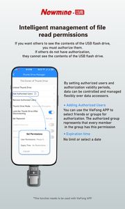 דיסק און קי Viefong בנפח 64GB עם חיבור Type-C, עשוי פלסטיק, חדש, עם ארבעה מצבי הצפנה, תואם למחשב, אחריות לשנה. - Product Image 4