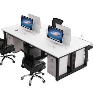 Poste de travail de bureau modulaire rectangulaire pour 2, 4 ou 6 personnes, pour salle d'étude et espace commercial - Product Image 5