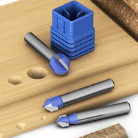Fresa de ranurado en V de 90 grados Beili con vástago de 1/4 de pulgada de carburo de tungsteno para chaflanar y recortar bordes en madera y MDF