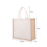 Sacs fourre-tout en jute recyclés écologiques avec logo personnalisé, couleur personnalisée minimaliste, cadeau de mariage réutilisable pour les bougies et l'artisanat