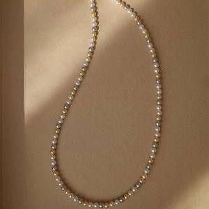 Dois Opcional Bela Artificial Pérola Jóias Colares 40 + 5cm de comprimento com 4mm e 4 + 6 + 8mm Cores Misturadas Beads Cadeia Tipo - Product Image 6