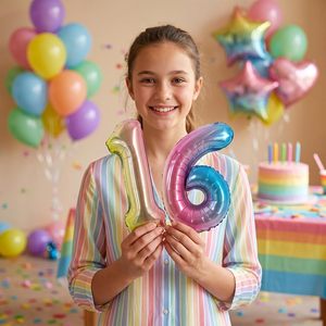 2026 Foil Balloons Foil Letters Large Number Balloons 0123456789 Number Helium Balloon for Birthday Party Supplies Decorations - Product Image 5