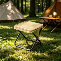 Chaise pliante portable de camping, pêche et pique-nique, style trousse à crayons, mini-banc, siège essentiel pour train/train à grande vitesse