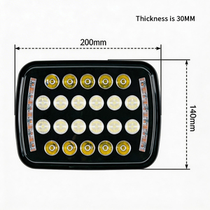 Faro <span class=keywords><strong>LED</strong></span> Rectangular de 7 Pulgadas, Impermeable IP67, 6000K Blanco, Luz Alta y Baja <span class=keywords><strong>para</strong></span> Camiones Scania, Volvo, Mercedes, Todoterreno 4x4 - Product Image 3