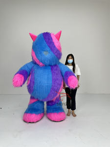 Fantasy Design No-face Monster Inc. Mascotte Costume 2m 2.6m gonfiabile peloso mostro senza volto per Halloween urlando notte - Product Image 2