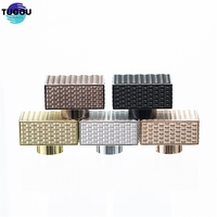 TUOOU en stock vente en gros de haute qualité argent cuivre Rectangle plastique Fea 15mm bouchon de bouteille de parfum avec insert