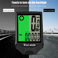 Komputer Sepeda Digital Nirkabel WEST BIKING, Odometer GPS Tahan Air, Stopwatch Olahraga, Dudukan Sepeda, Speedometer Bersepeda