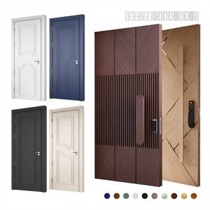 Puertas Exteriores de Madera Sólida de Nogal Negro Americano, Puerta Principal Pivotante de Madera para Casa, Puertas de Entrada Modernas - Product Image 5