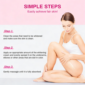 Crème éclaircissante hydratante pour les aisselles, les genoux, les coudes, l'intérieur des cuisses, la zone du bikini, éliminateur de taches sombres, crème blanchissante pour la peau du corps - Product Image 5