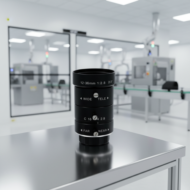 2MP Manual Zoom Varifocal Machine Vision Lens with Industrial Metal Construction 130g No Coating Made in Guangdong