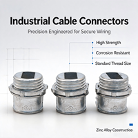Connecteur de serrage de câble FMC AC MC en zinc moulé sous pression pour conduit flexible KO de 1/2 pouce, connecteur de selle à vis unique de 3/8 pouce