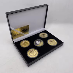 Set Natalizio con Moneta Placcata in Oro, Distintivo Commemorativo in Argento, Moneta Commemorativa di Babbo Natale, Regali da Collezione per il Nuovo <span class=keywords><strong>Anno</strong></span> - Product Image 1