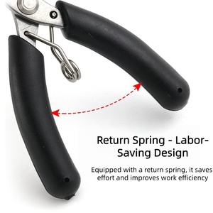 Powerlift Durable Stainless Steel Palm Pliers PVC Handle OEM Customizable Industrial Grade for DIY <b>Wire</b> Cutting Soft Metal Work - Product Image 3