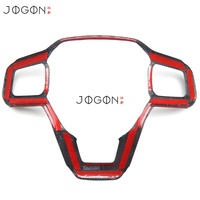 Cadre décoratif pour boutons de volant en fibre de carbone véritable pour Ford Mustang S650 GT Dark Horse 2024+ Accessoires intérieurs