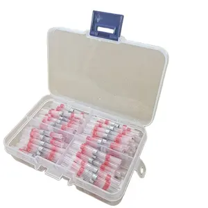 100 pièces emballé boîte étanche thermorétractable kit de terminaison d'étain à souder borne à anneau