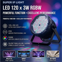 120 Projecteurs LED Par RGBW 3W 300W IP20 DMX512 pour Scène, Éclairage de Lavage Silencieux avec Ventilateur, Boîtier en Aluminium pour Mariages, Discothèques et Bars