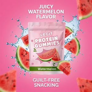 Gummies de protéines de lactosérum sans sucre en gros pour OEM – Complément nutritionnel sportif énergétique Halal saveur pastèque - Product Image 2