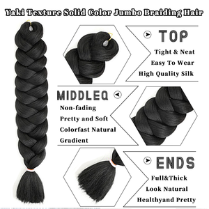 Tresses synthétiques <span class=keywords><strong>Jumbo</strong></span> EZ Braid de 41 pouces, 165g, ignifuges, sans nœuds, pour tresses au crochet, pour femmes noires, vente en gros - Product Image 3