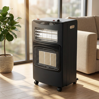 Chauffage au gaz à double source de chaleur, infrarouge, sur roues, autonome, pour grandes pièces intérieures, ateliers et bureaux
