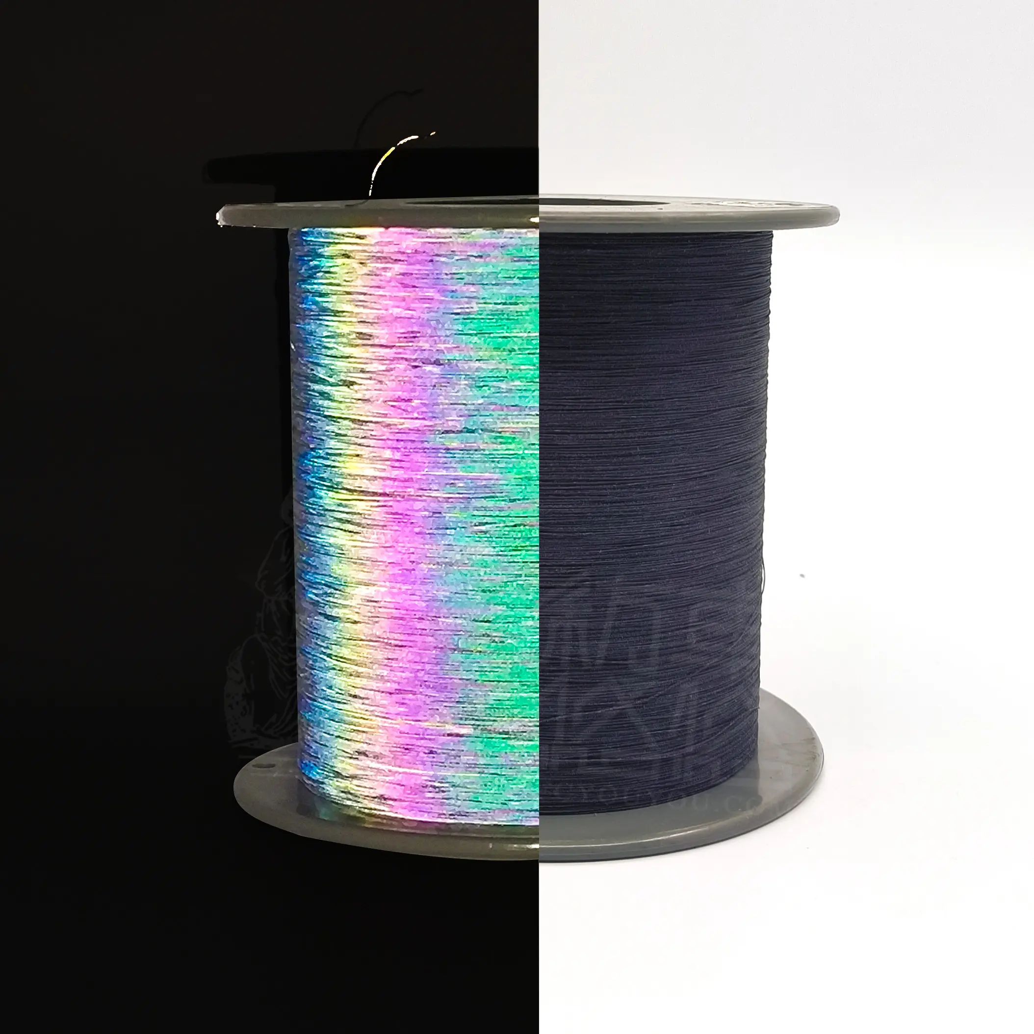0.5mm high light reflective yarn / Double side rainbow Retro Reflective yarn /reflective thread for knitting sweater