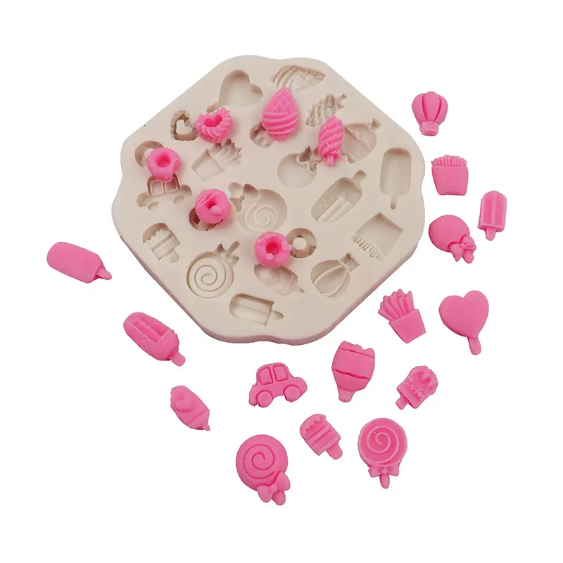 Offres Spéciales diverses formes dessin animé Silicone moule de cuisson Silicone de qualité alimentaire facile à libérer aucune odeur faisant fondant décoration moule