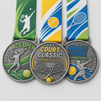 Médaille de golf personnalisée en alliage de zinc 3D, trophée du championnat 2025, médailles de récompense sportive en métal avec ruban imprimé, cadeau souvenir