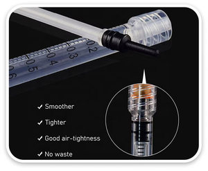 Jeringa Luer Lock de plástico desechable de suministro de fábrica con agujas 1mL-100mL Uso industrial para perros Instrumento veterinario - Product Image 3