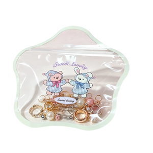 Cute star-shaped self-sealing gift <b>bags</b> – reusable & high-quality packaging; small gift <b>bags</b>; ideal for sweets; <b>transparent</b> seal - Product Image 1