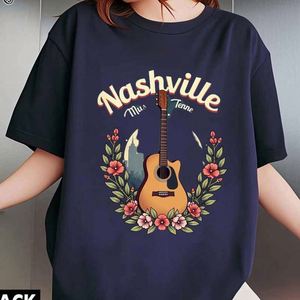 2025 New America European Nashville Elements Short Sleeve <b>T</b>-Shirt Woven Fabric Custom Digital Printing Shirts with Pattern - Product Image 3